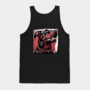 Retro Art Dobermann Dog Lover Tank Top